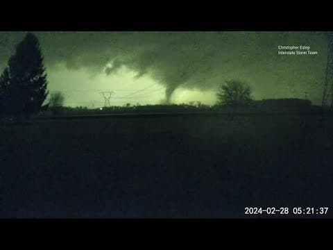 Security camera captures 110-mph tornado in Ohio