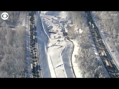 Drivers stranded on I-95 in VA because of ice and snow