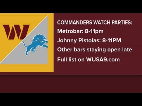 Getting you in the zone: Commanders watch parties