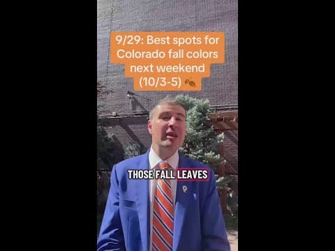 9/29: Best spots for Colorado fall colors next weekend (10/3-5) 🍂