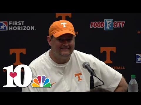 Coach Heupel speaks after Vols victory against Virginia