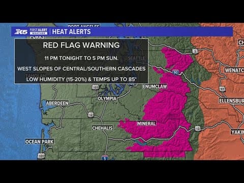 Red Flag Warning issued for western Washington areas
