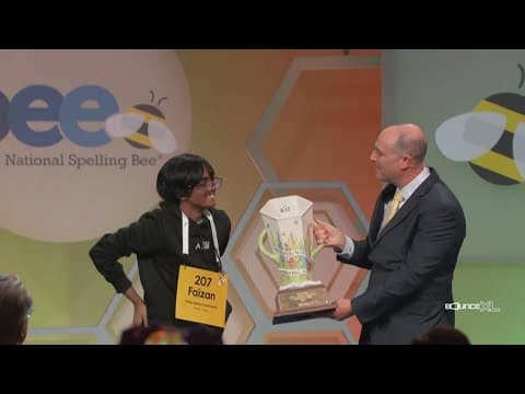 North Texas native Faizan Zaki wins the Scripps National Spelling Bee a year after finishing runner-