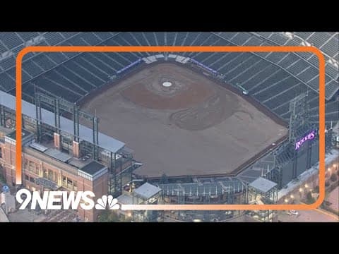 The grass is gone from Denver's Coors Field
