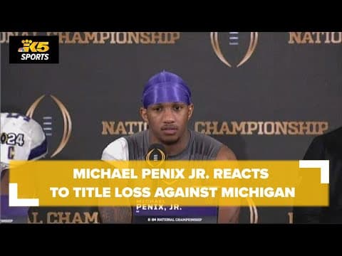 Michael Penix Jr. reacts to 34-13 loss to Michigan