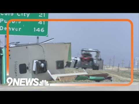 Winds cause 5 separate rollovers on I-25 near Walsenburg