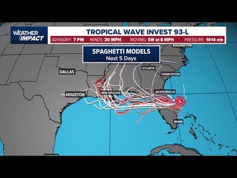 Tropical update: Tracking system with a 40% chance for development in Gulf