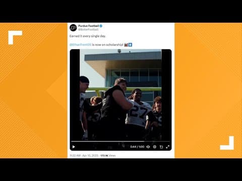 Ethan Trent, brother of Purdue superfan Tyler Trent, earns scholarship on Boilermakers football team