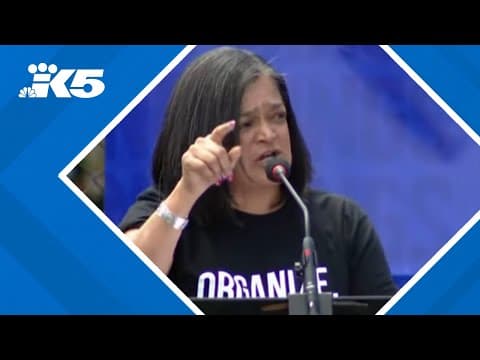 'No Kings' protests: Officials take stage in Cal Anderson; protesters in Olympia criticize Trump