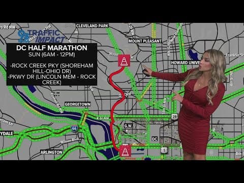 TRAFFIC ALERT | Closures planned for DC half marathon