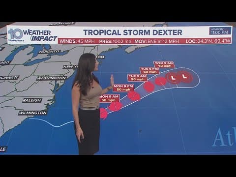 Tracking the Tropics: Tropical Storm Dexter forms in the Atlantic