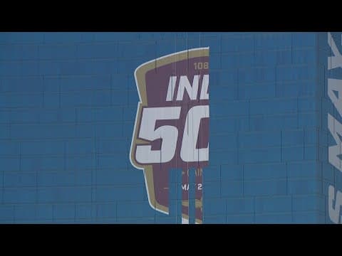 Indianapolis 500 graphics go up on JW Marriott