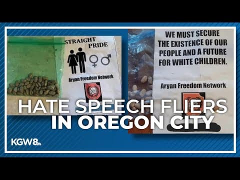 Flyers with hate speech left in Oregon City driveways