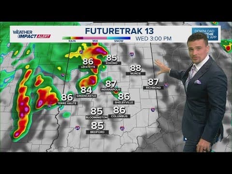 Isolated morning downpours, then severe wind storms later today | Indiana Weather Update