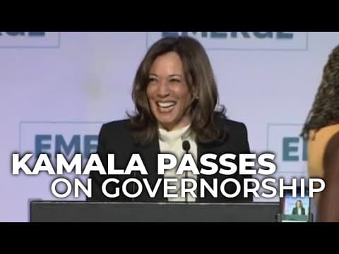 Kamala Harris won't run for California governor next year