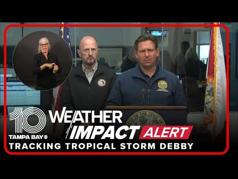 Gov. Ron DeSantis gives an update regarding Tropical Storm Debby