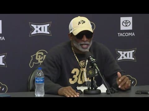Deion Sanders holds news conference as Colorado prepares to host Kansas State