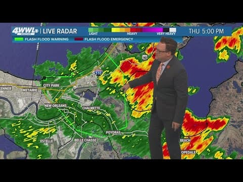 Weather Alert: Flash Flood Warning, Watch extended for New Orleans Metro