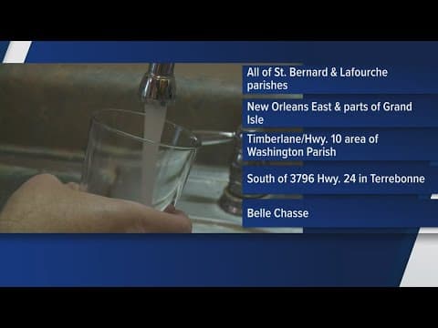 Boil water advisories by parish amid freezing weather