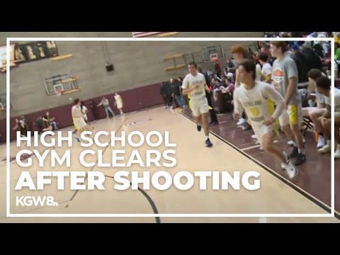 Raw video: Franklin High School gym clears out after shooting in parking lot