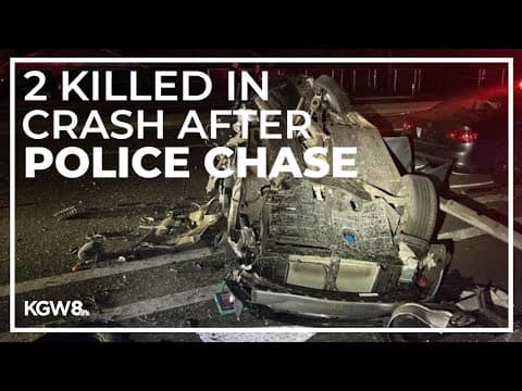 2 people killed after police chase, crashing stolen vehicle in Southeast Portland