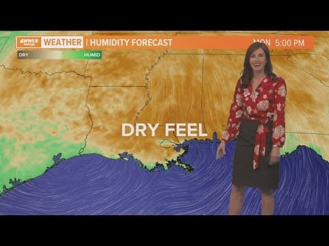 A pleasant break in humidity arrives Sunday, no cool air yet