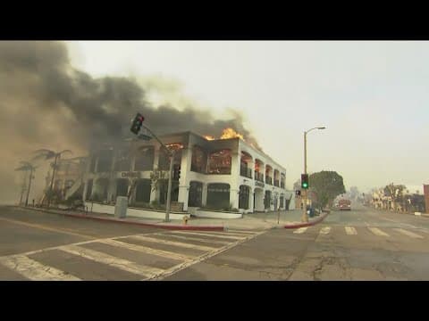 Three major fires burn in Los Angeles County, five dead