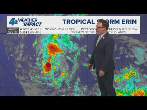 Tuesday 6 PM Tropical Update: Erin forecast to become major hurricane