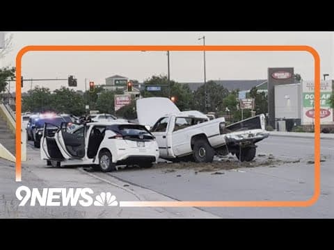 4 injured in crash involving suspect being pursued by police