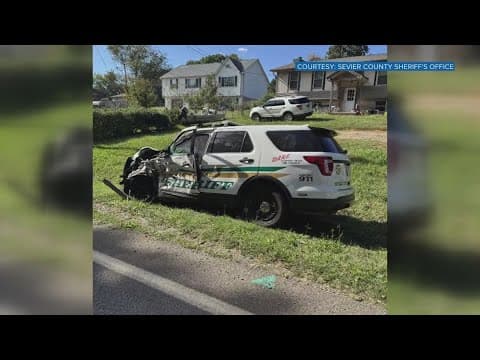Sevier County deputy treated for minor injuries after 'near head-on collision' with pickup truck