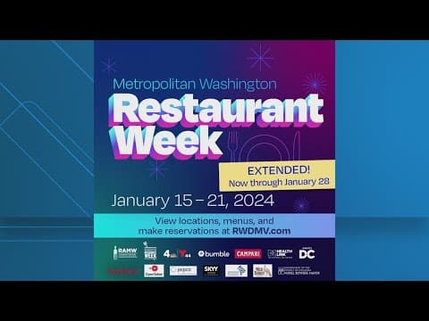 Due to inclement weather, DC Winter Restaurant Week has been extended for another week