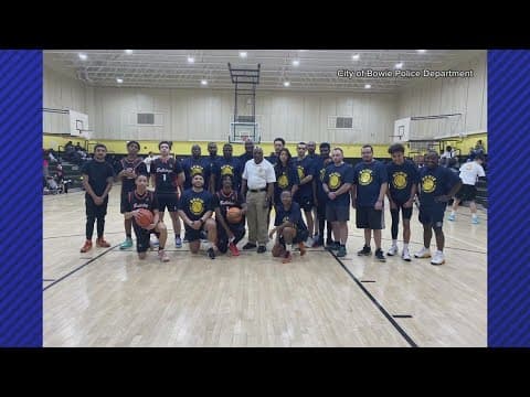 Bowie police department vs Benjamin Tasker Middle basketball game