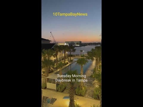 Sunrise on Tuesday morning in Tampa
