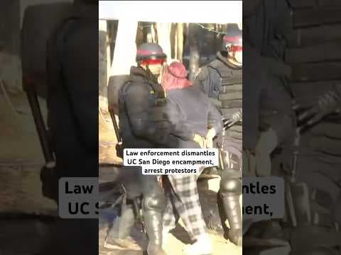 Law enforcement dismantles UC San Diego encampment, arrest protestors as groups continue to protest