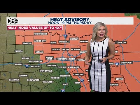 DFW Weather | Heat advisory in place Thursday, 14 day forecast