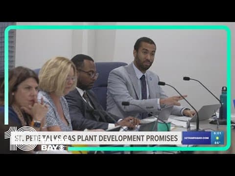 St. Pete city council continues talks about gas plant development promises