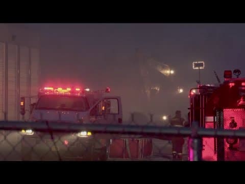 Fire burns at Annandale storage facility