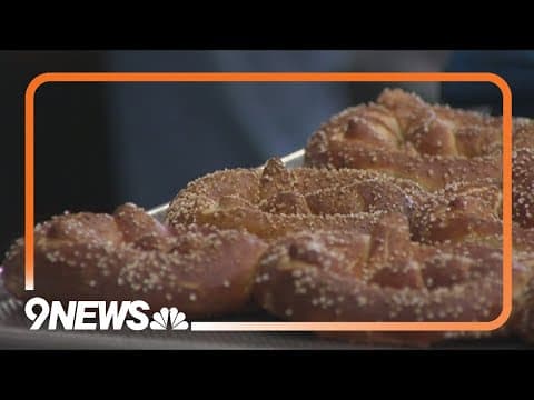 Trying out some pretzels from Colorado bakers