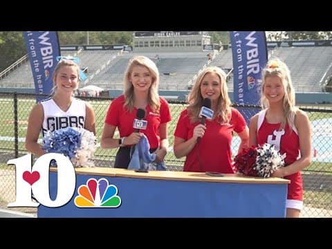 Gibbs and Halls cheerleaders hype up tonight's big game