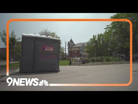 Driver fleeing traffic stop drives into park, hits occupied portable toilet