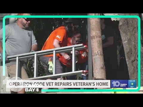 Military veteran gets free home repairs from Operation Code Vet in Brandon, Florida