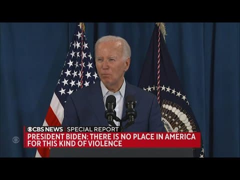 President Biden speaks after shooting at former President Trump's Pennsylvania rally