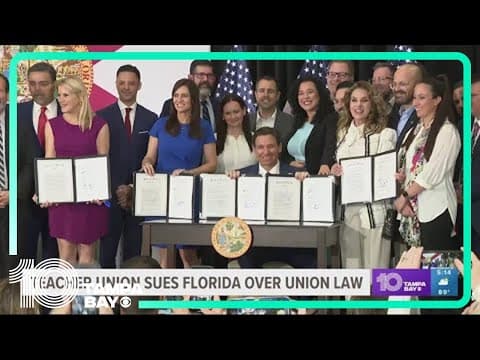 Florida's largest teacher union sues state over newly signed bill impacting unions