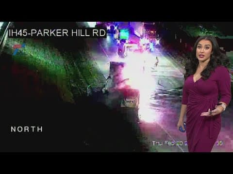 Traffic Alert: Vehicle catches fire on I-45, southbound lanes closed