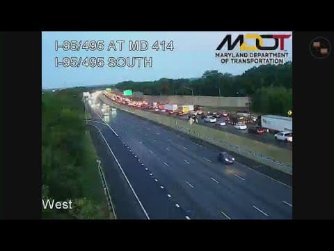 Beltway inner loop crash slows morning commute in Prince George's County