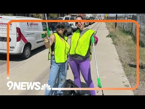 Local restaurant staff trade aprons for gloves for National CleanUp Day