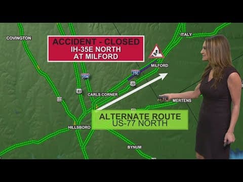 DFW Traffic: I-35E closed after 18-wheeler catches fire