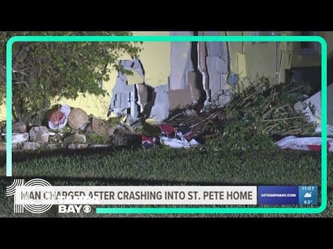 Man charged after crashing into St. Pete home