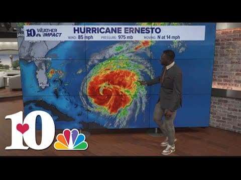 Where is Hurricane Ernesto?