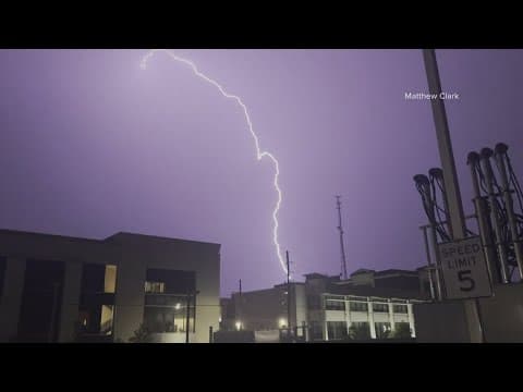 Invest 93 brings a lightning show to the New Orleans area